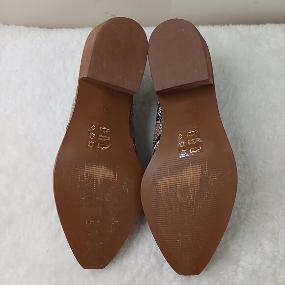 Madewell The Cline Western Bootie in Snake Embossed Leather Size 7.5 - Picture 7 of 11